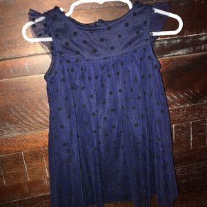 12 months Nautica Sheer Navy Dress with Slip